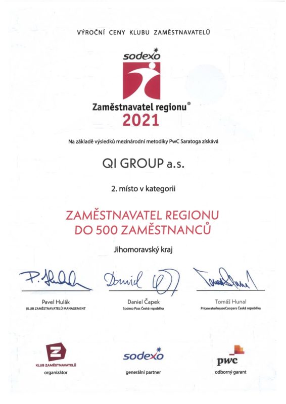 Sodexo Zaměstnavatel roku 2021