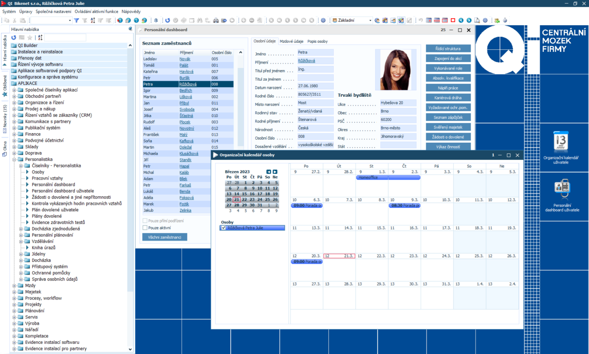 Personalistika a docházka